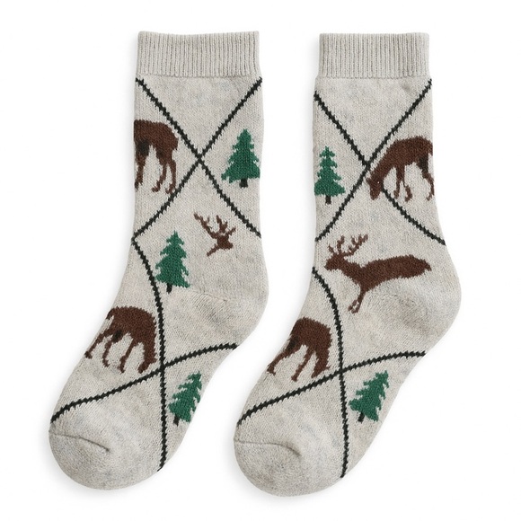 Wool Knit Wheel House Designs Novelty Socks - Picture 2 of 6